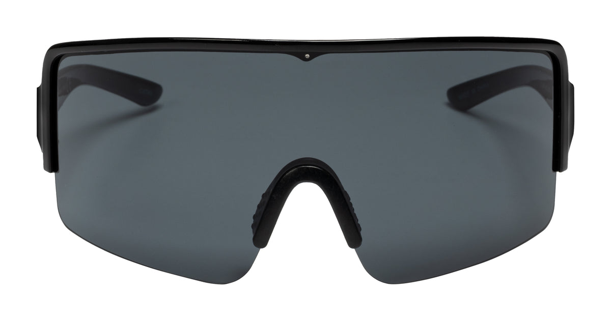 Silver Metal Sporty Visor Sunglasses
