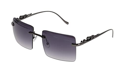 Flawless Rimless Square Vintage Sunglasses Fashion Frameless Tinted Glasses for Women Men (Black) Flawless Eyewear