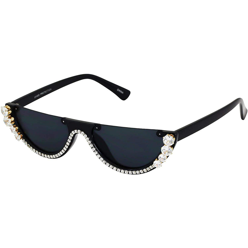 Women Cat Eye Ladies Sunglasses Bling Party Shades Rhinestone Handmade  Glasses Z