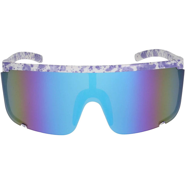 Flawless Unisex Oversized Super Shield Mirrored Lens Sunglasses (Speckled) - Flawless Eyewear
