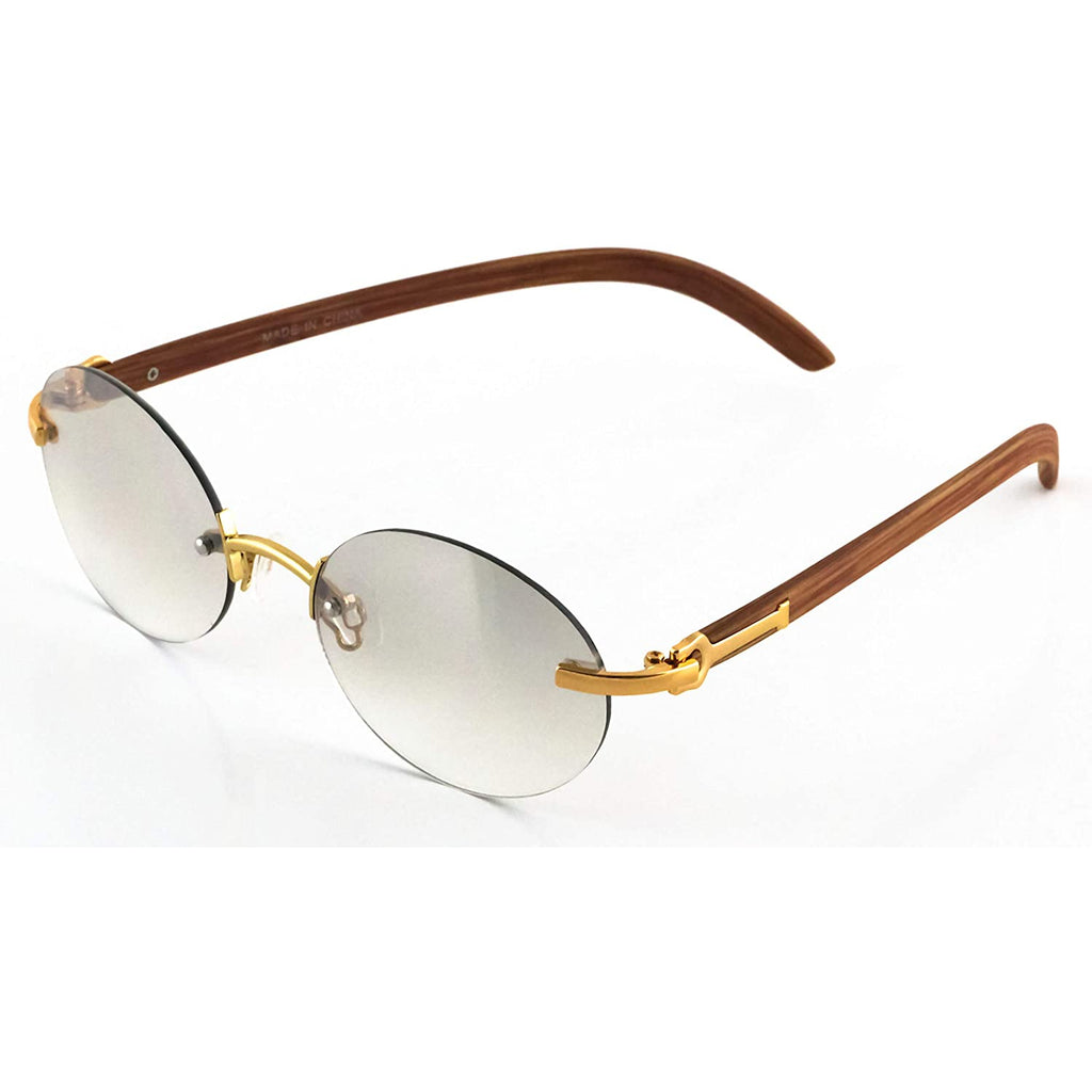 Vintage Style Rimless Sunglasses - Flawless Eyewear – Flawless Eyewear