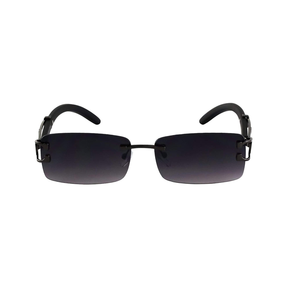 Fashion Brand Design Vintage Rimless Rhinestone Sunglasses Women Men Retro  Cutting Lens Gradient Sun Glasses Female Uv400