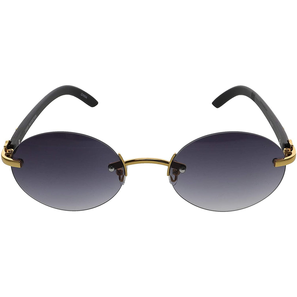 Vintage Rimless Sunglasses 57*46mm Size Tiger Frame Double Bridge Unisex  Eyewear | eBay