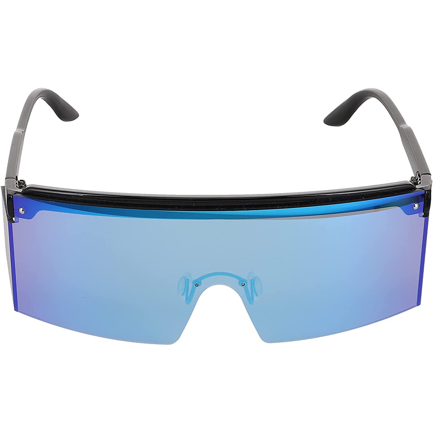 zeroUV Sleek Oversize Flat Top Shield Sunglasses
