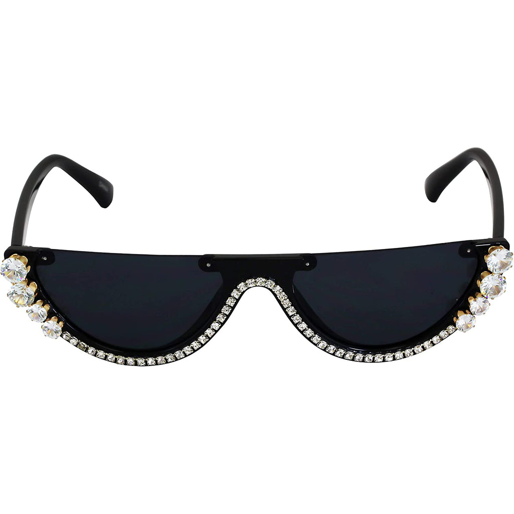 Vintage Chanel Dark Pink Tinted Clear Sunglasses Rhinestone CC