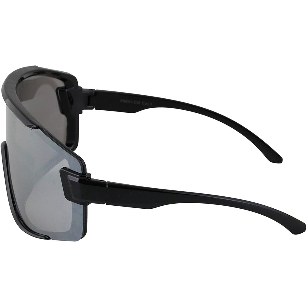 Brawny Men's Oversized Polarized Shield Sunglasses
