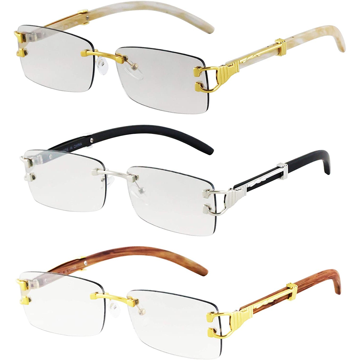 Mens Retro Rimless Sunglasses - Flawless Eyewear – Flawless Eyewear