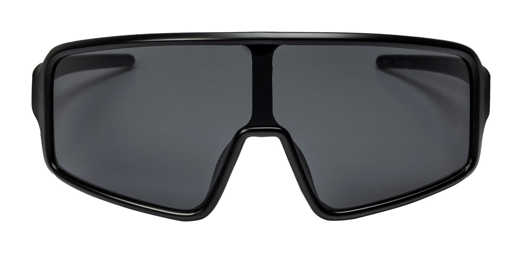 Oversized Shield Wraparound Sports Sunglasses