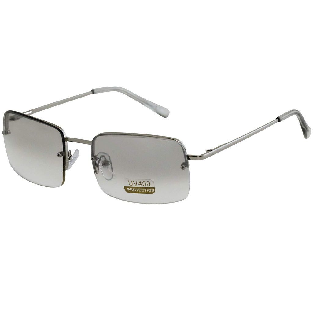 Bouryo Rimless Rectangle Sunglasses Tinted Frameless India | Ubuy