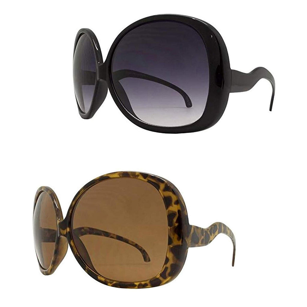 Big oversized black outlet sunglasses