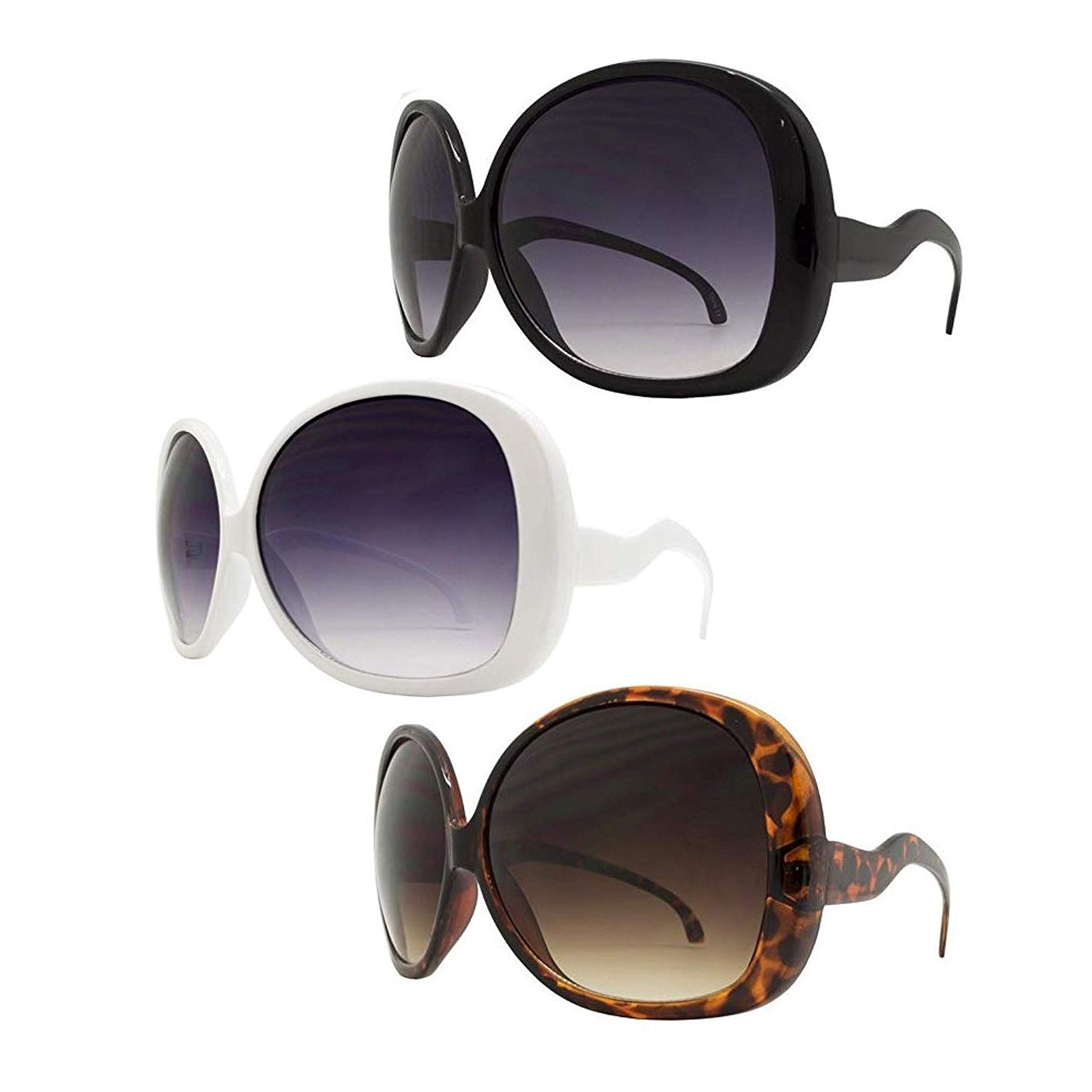 Oversized Jackie O Style Sunglasses Black