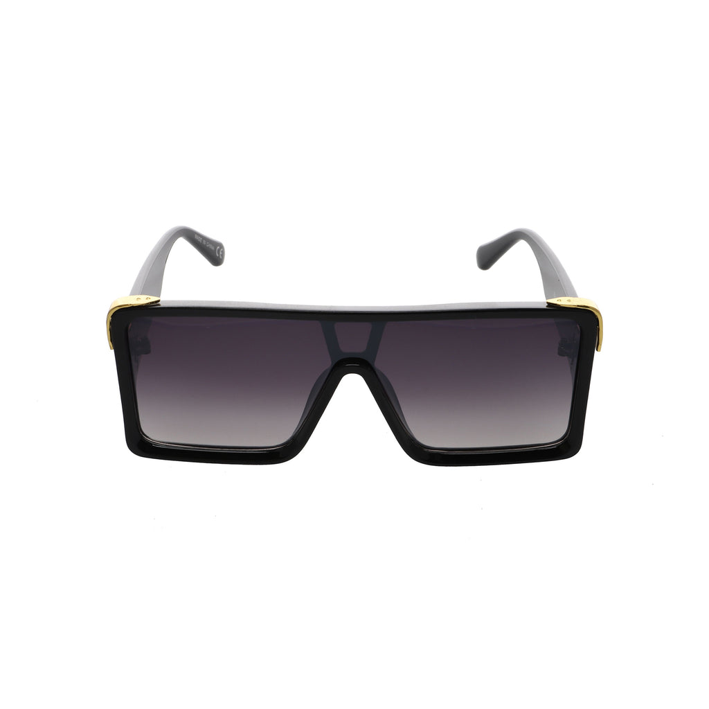 Oversized Big Thick Flat Top Shield Square Sunglasses - Flawless Eyewear
