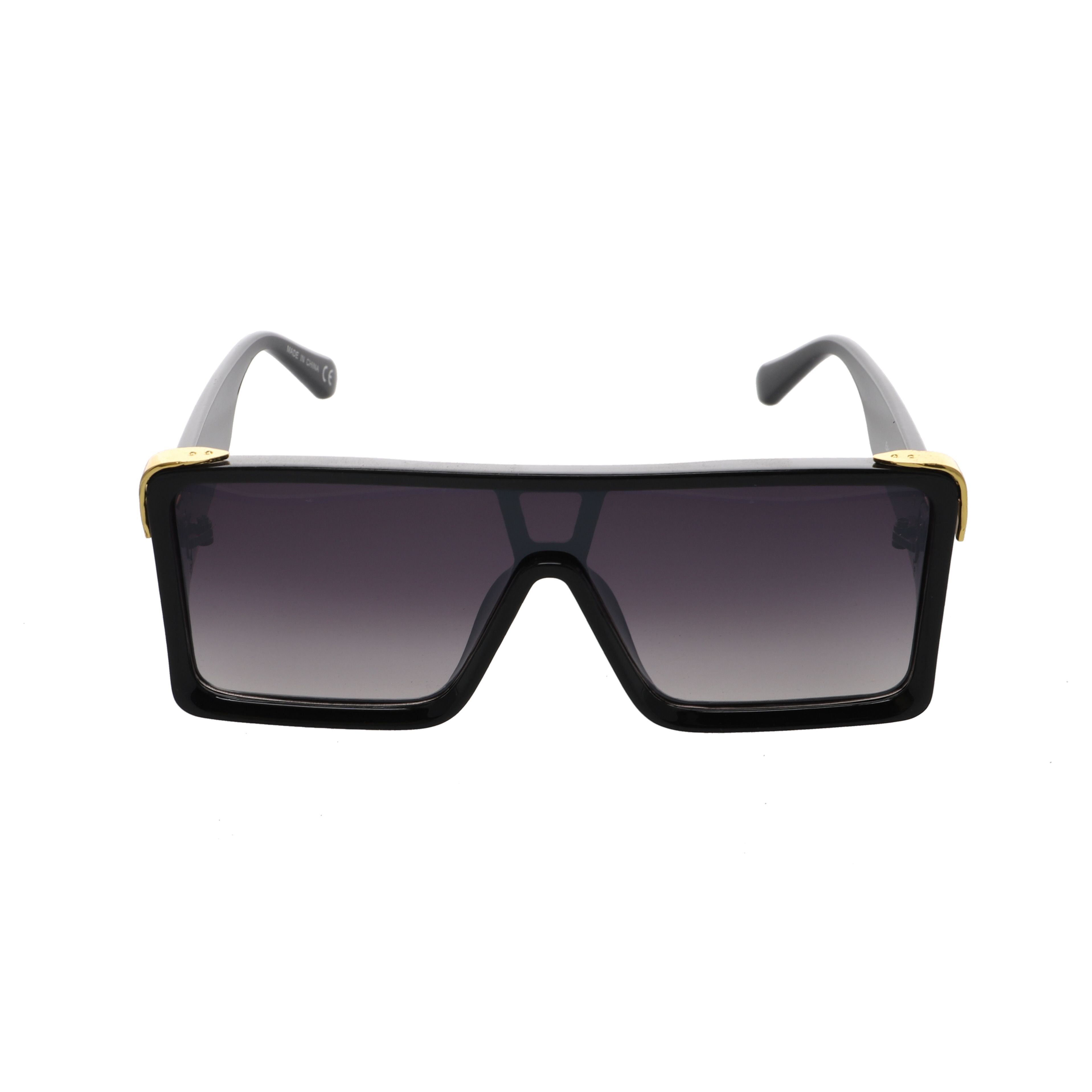 Oversized Curved Top Racer Thick Plastic Sunglasses